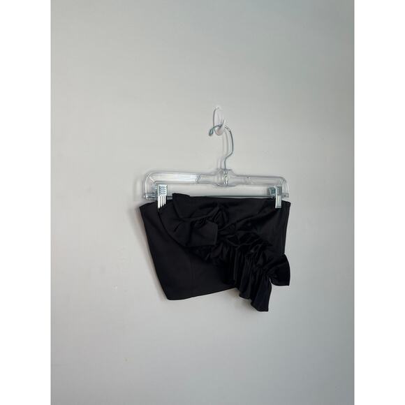 & Other Stories Black Strapless Ruffle Top Women US 6 One Shoulder Partywear‎ - Picture 4 of 8